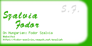 szalvia fodor business card